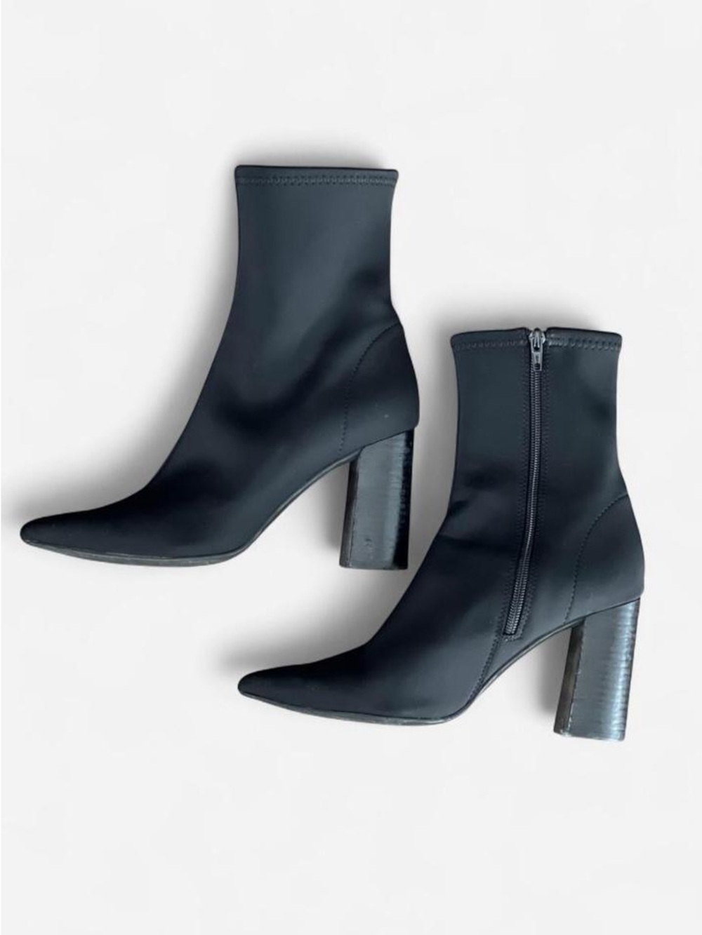 Jeffrey Campbell Siren Black Neoprene Sock Booties Women’s 8.5 Pointed Toe